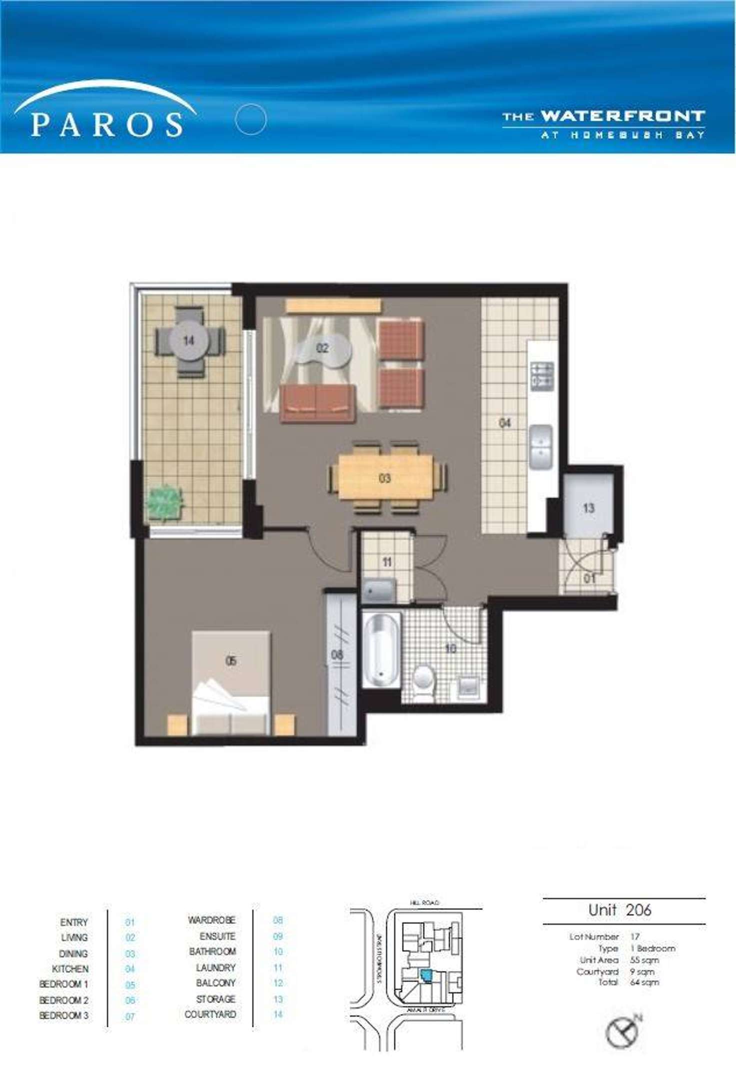 Floorplan of Homely apartment listing, 206/1 Stromboli Strait, Wentworth Point NSW 2127