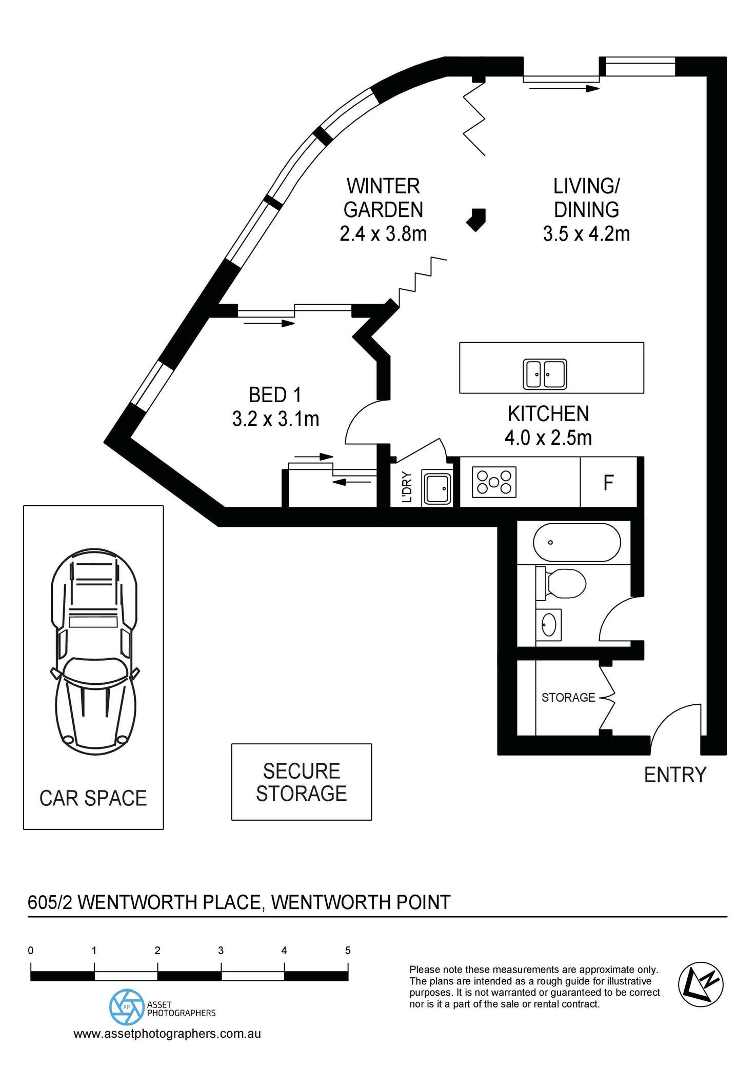 Floorplan of Homely apartment listing, 605/2 Wentworth Place, Wentworth Point NSW 2127