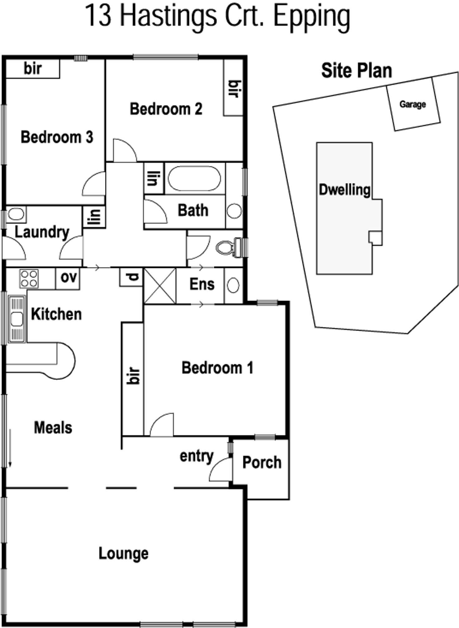 Floorplan of Homely house listing, 13 Hastings Court, Epping VIC 3076