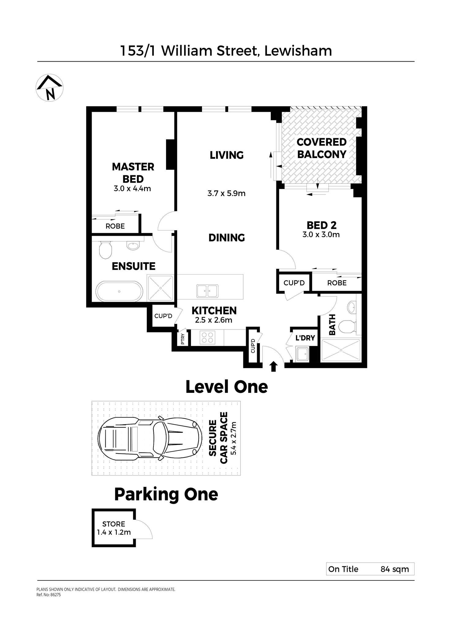 Floorplan of Homely apartment listing, 153/1 William Street, Lewisham NSW 2049