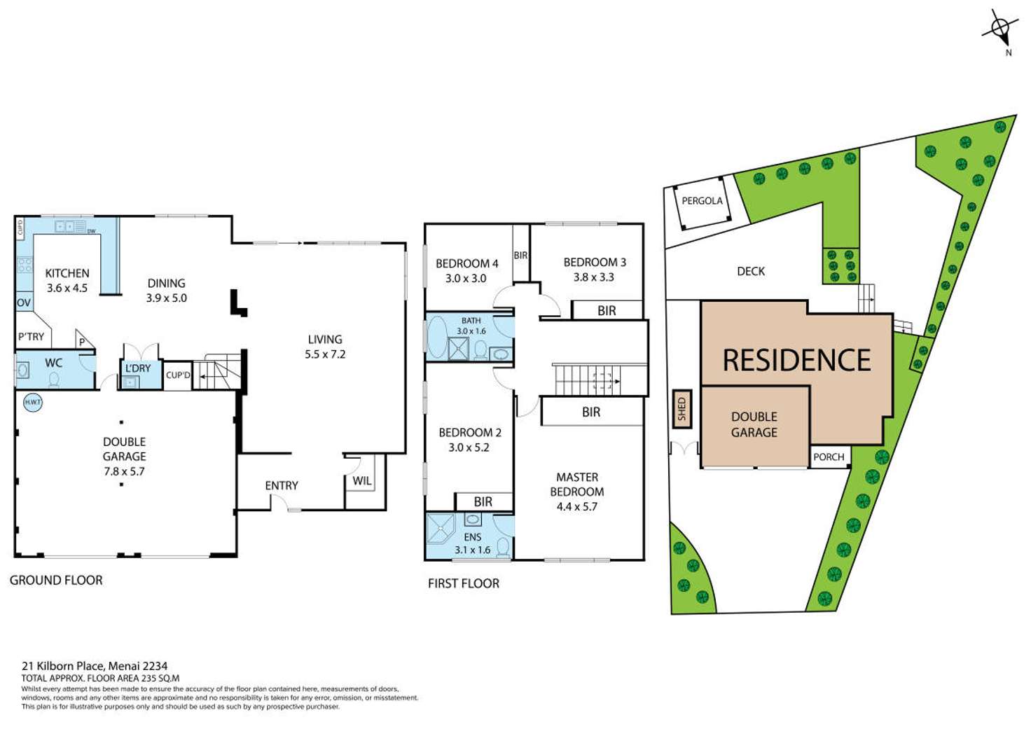 Floorplan of Homely house listing, 21 Kilborn Place, Menai NSW 2234