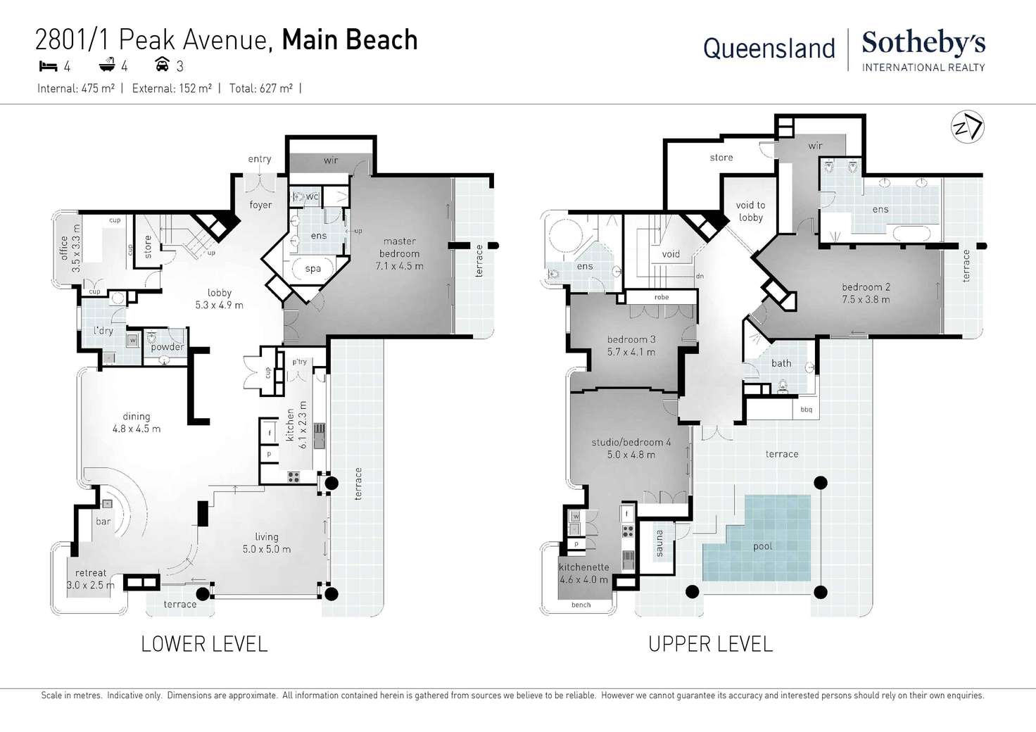 Floorplan of Homely apartment listing, 2801/1 Peak Avenue, Main Beach QLD 4217