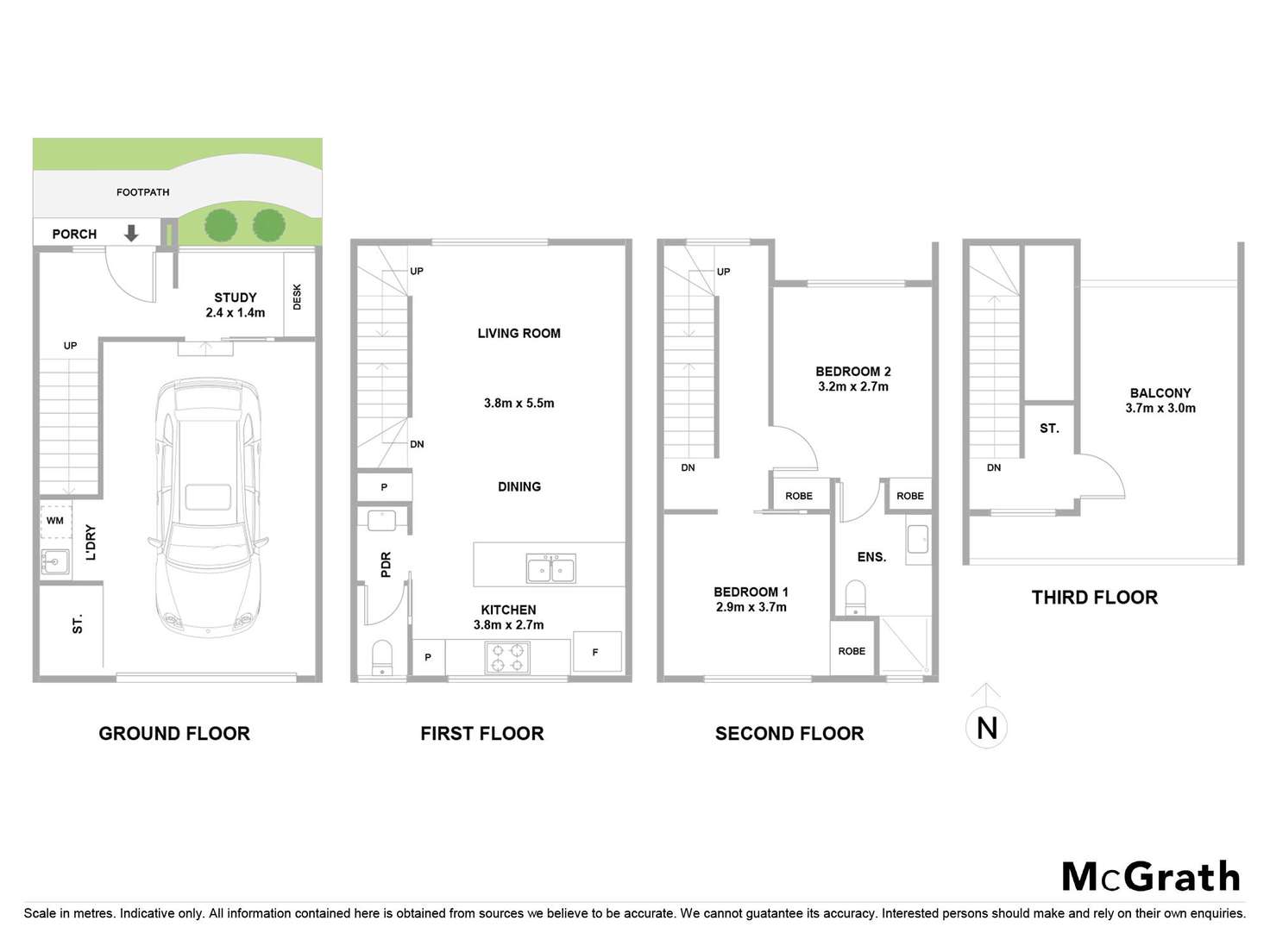 Floorplan of Homely townhouse listing, 12/14 Grover Street, Pascoe Vale VIC 3044