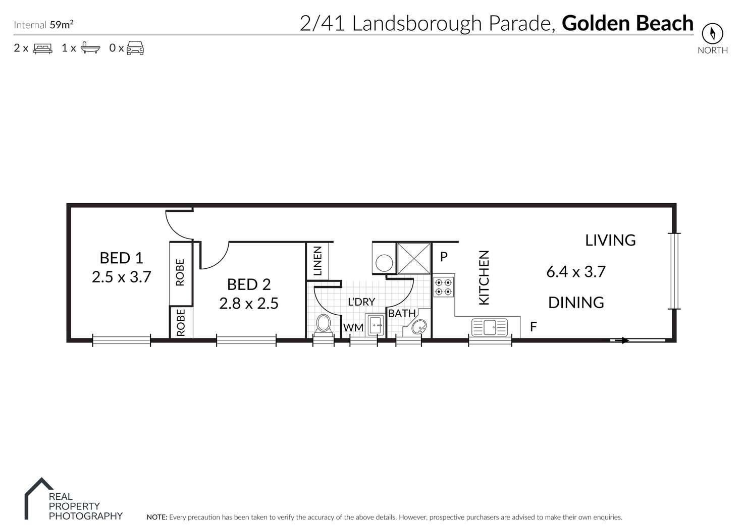 Floorplan of Homely unit listing, 2/41 Landsborough Parade, Golden Beach QLD 4551