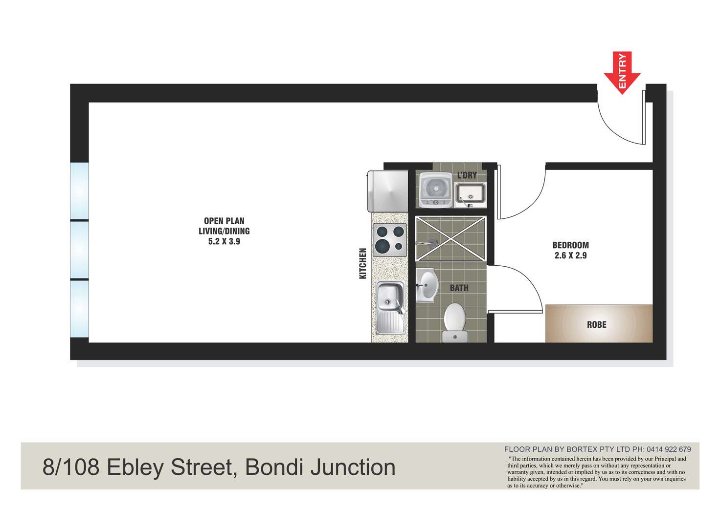 Floorplan of Homely apartment listing, 8/108 Ebley Street, Bondi Junction NSW 2022