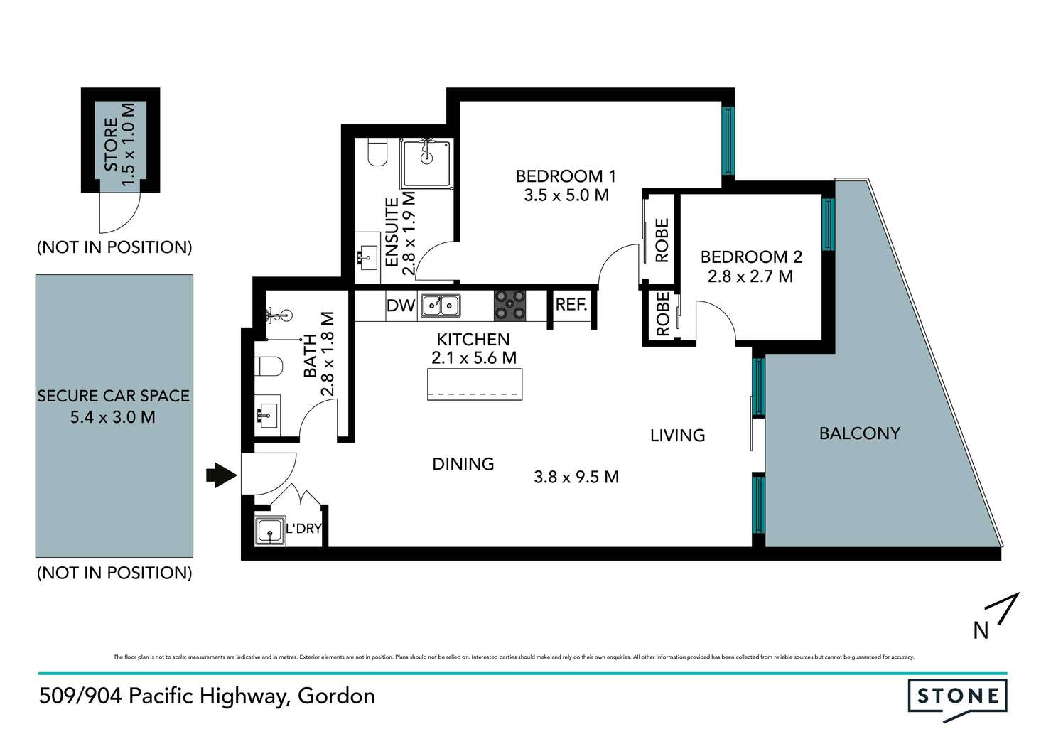 Floorplan of Homely apartment listing, 509/904-914 Pacific Highway, Gordon NSW 2072