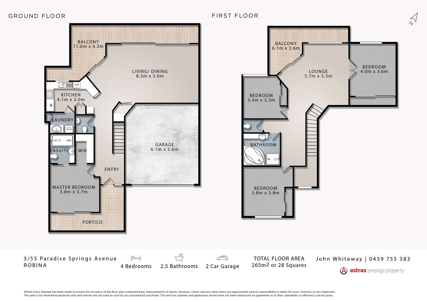 Floorplan of Homely house listing, 3/55 Paradise Springs Avenue, Robina QLD 4226