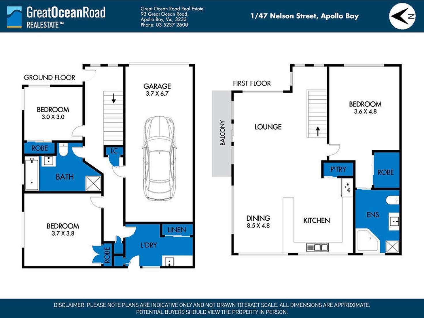 Floorplan of Homely townhouse listing, 1/47 Nelson Street, Apollo Bay VIC 3233