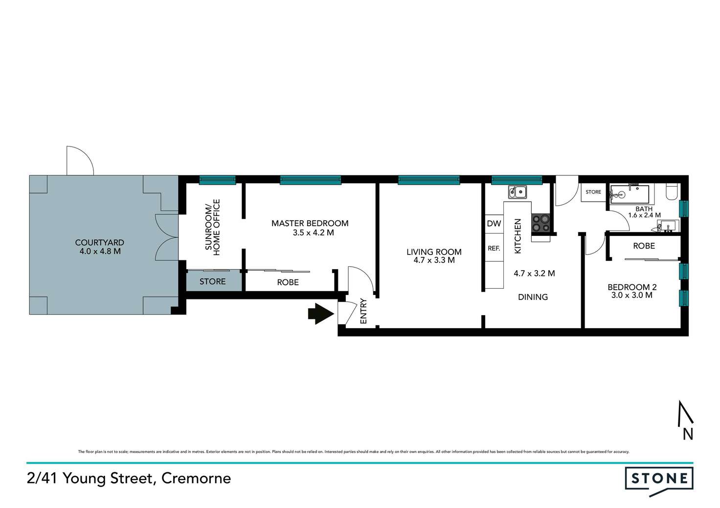 Floorplan of Homely apartment listing, 2/41 Young Street, Cremorne NSW 2090