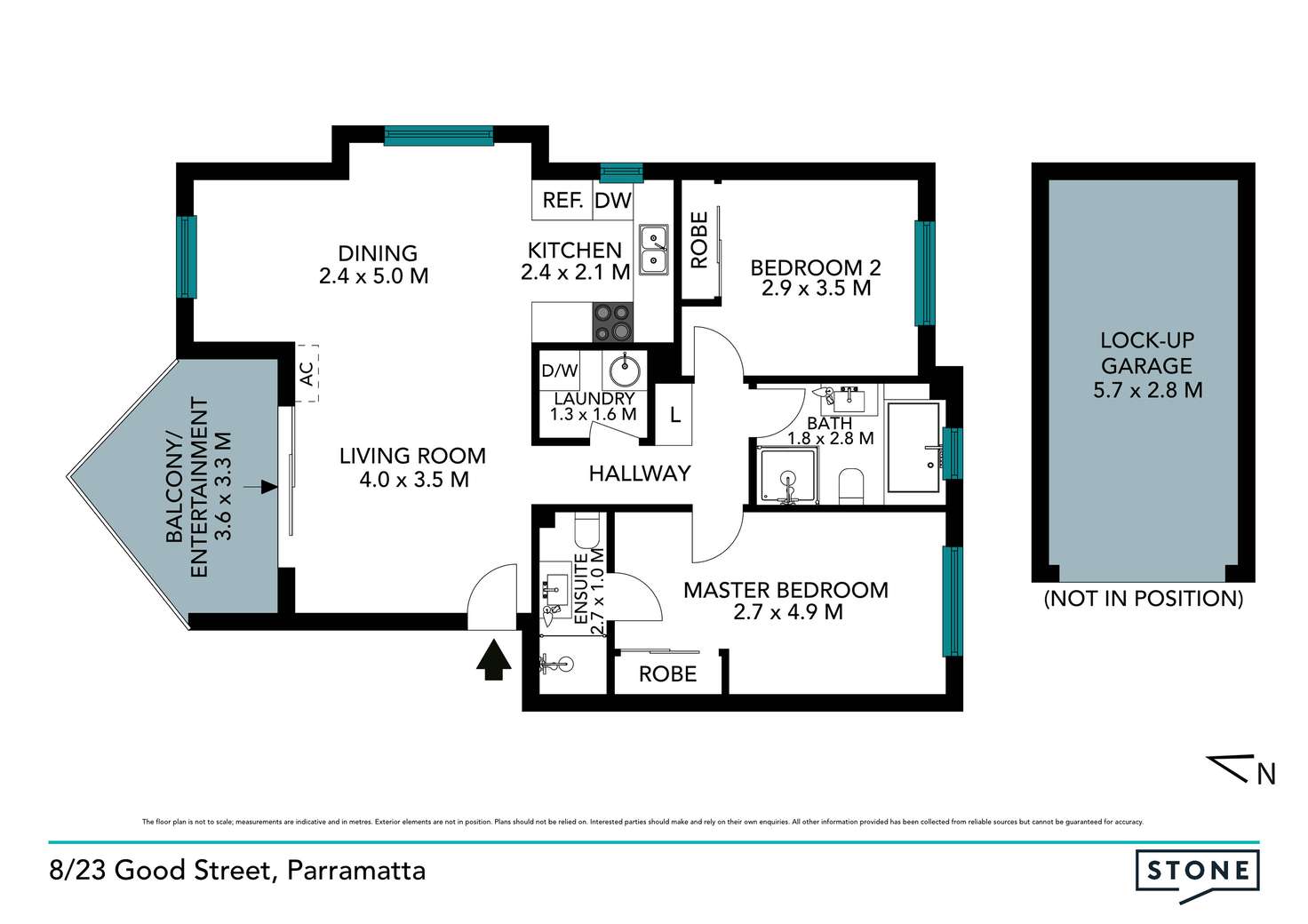 Floorplan of Homely apartment listing, 8/23 Good Street, Parramatta NSW 2150