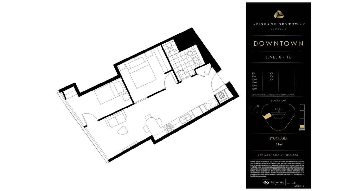 Floorplan of Homely apartment listing, Level 13/222 Margaret Street, Brisbane City QLD 4000