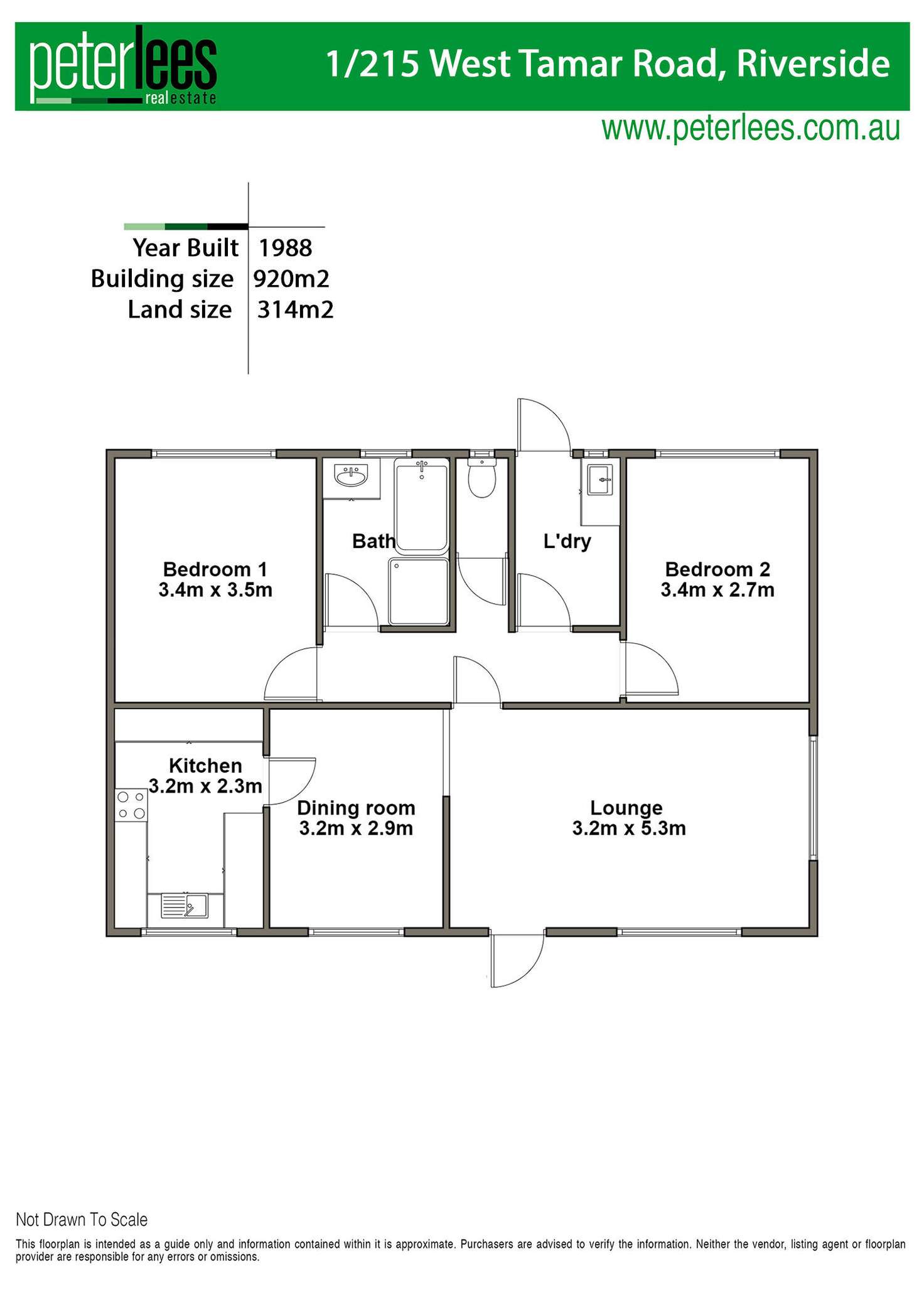 Floorplan of Homely unit listing, 1/215 West Tamar Road, Riverside TAS 7250