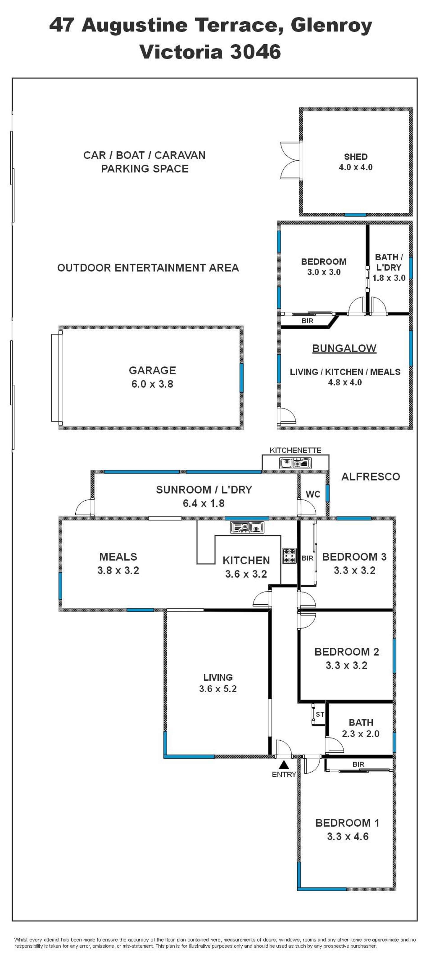 Floorplan of Homely house listing, 47 Augustine Terrace, Glenroy VIC 3046