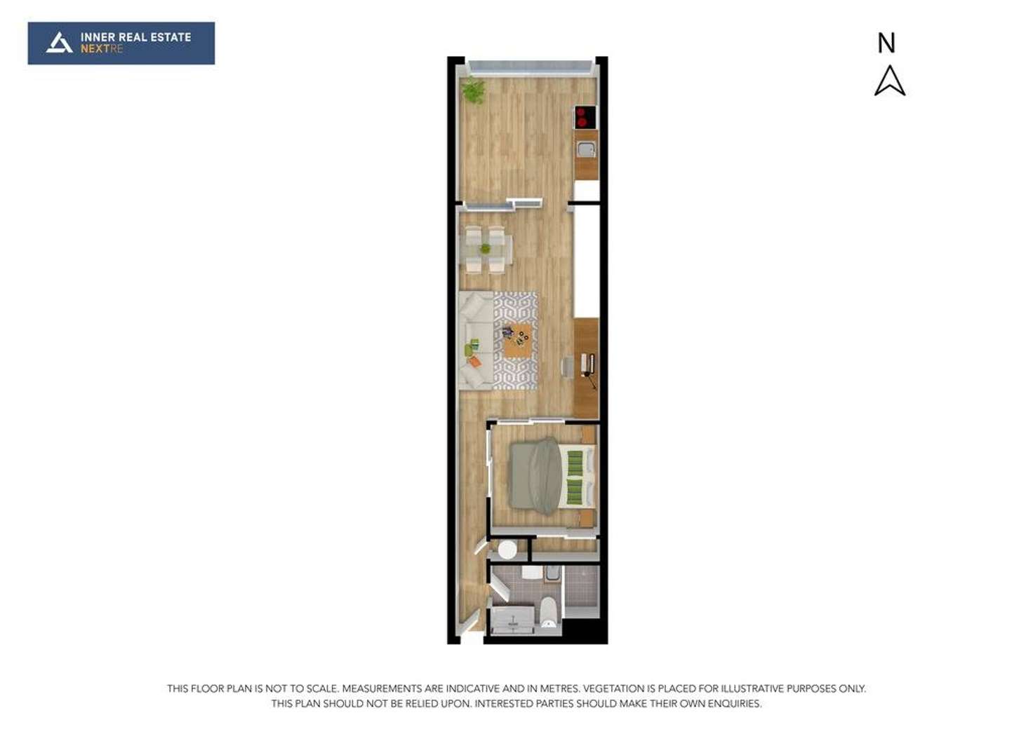 Floorplan of Homely apartment listing, 905/555 Flinders Street, Melbourne VIC 3000