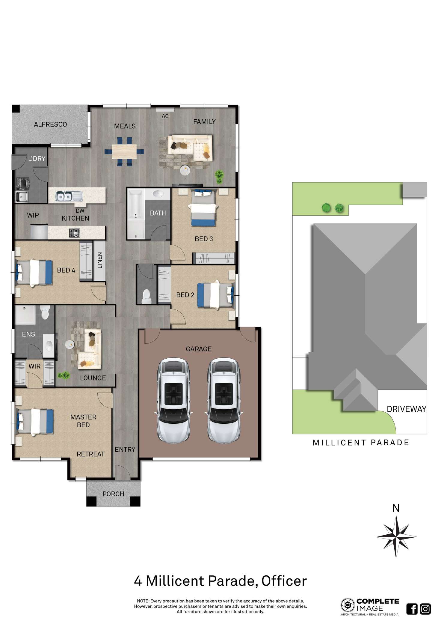 Floorplan of Homely house listing, 4 Millicent Parade, Officer VIC 3809