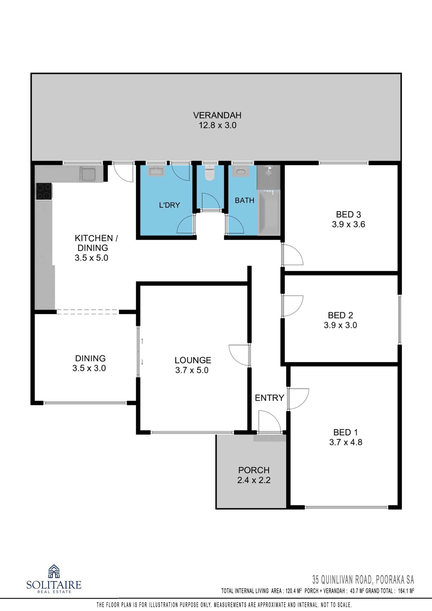 Floorplan of Homely house listing, 35 Quinlivan Road, Pooraka SA 5095
