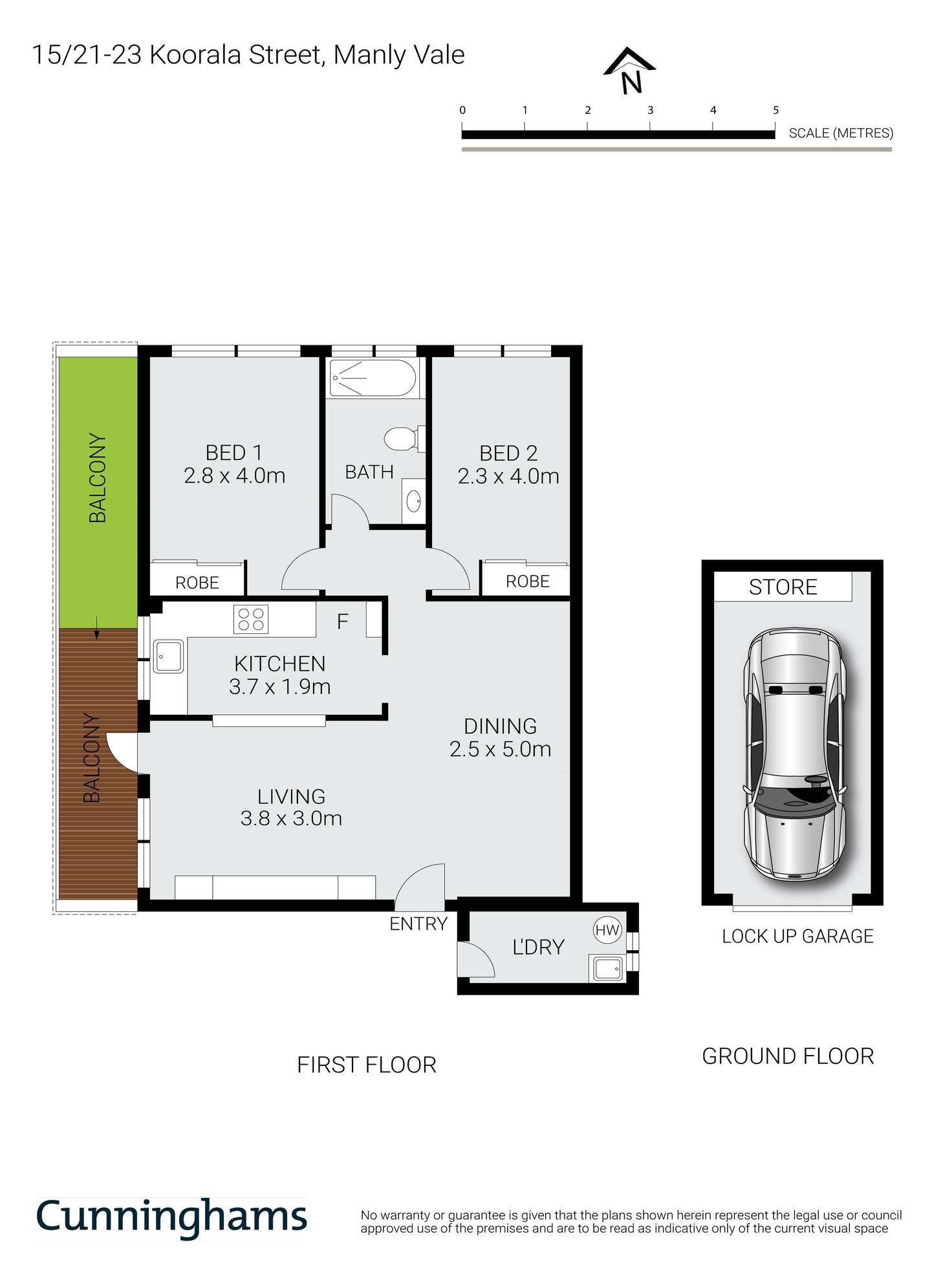 Floorplan of Homely apartment listing, 15/21-23 Koorala Street, Manly Vale NSW 2093