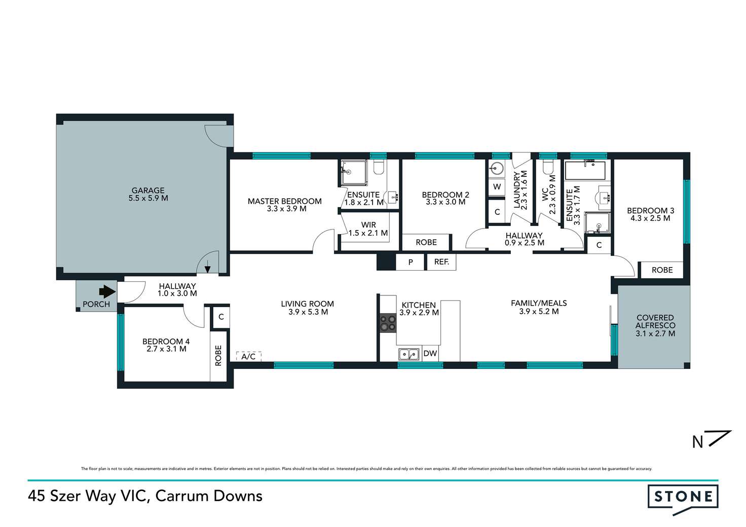 Floorplan of Homely house listing, 45 Szer Way, Carrum Downs VIC 3201
