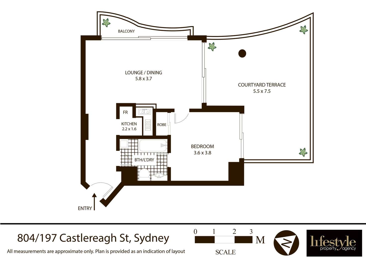 Floorplan of Homely apartment listing, 197-199 Castlereagh Street, Sydney NSW 2000