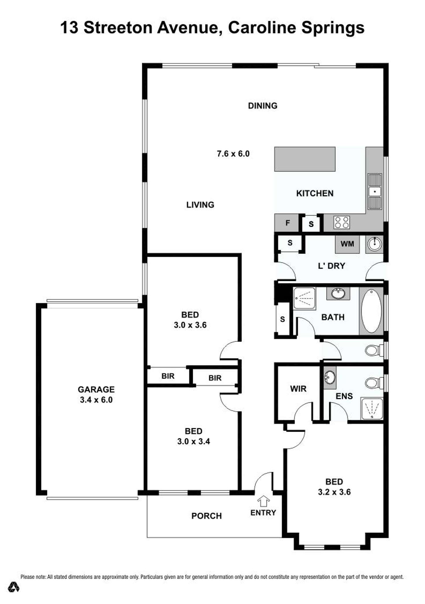 Floorplan of Homely house listing, 13 Streeton Avenue, Caroline Springs VIC 3023