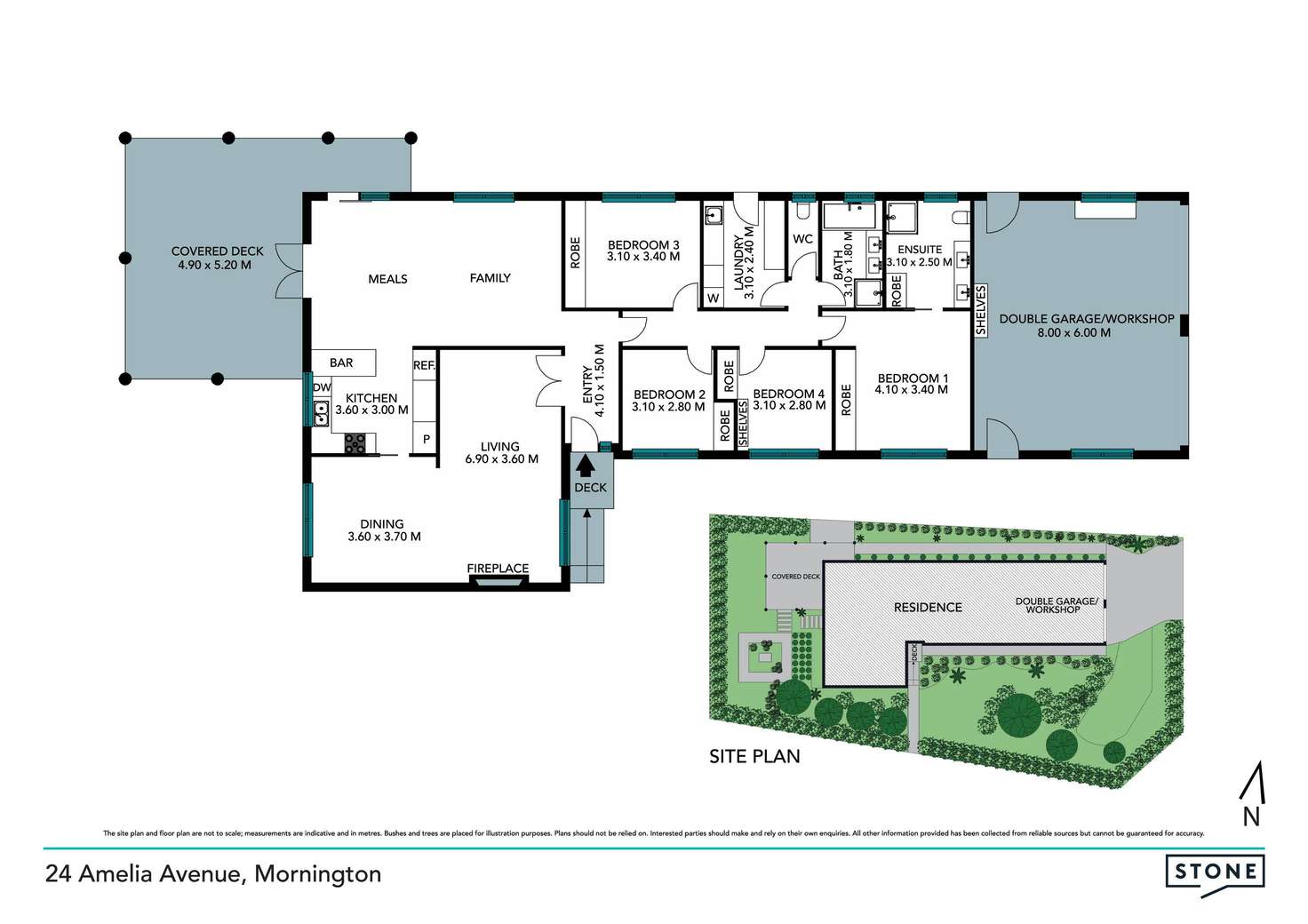 Floorplan of Homely house listing, 24 Amelia Avenue, Mornington VIC 3931