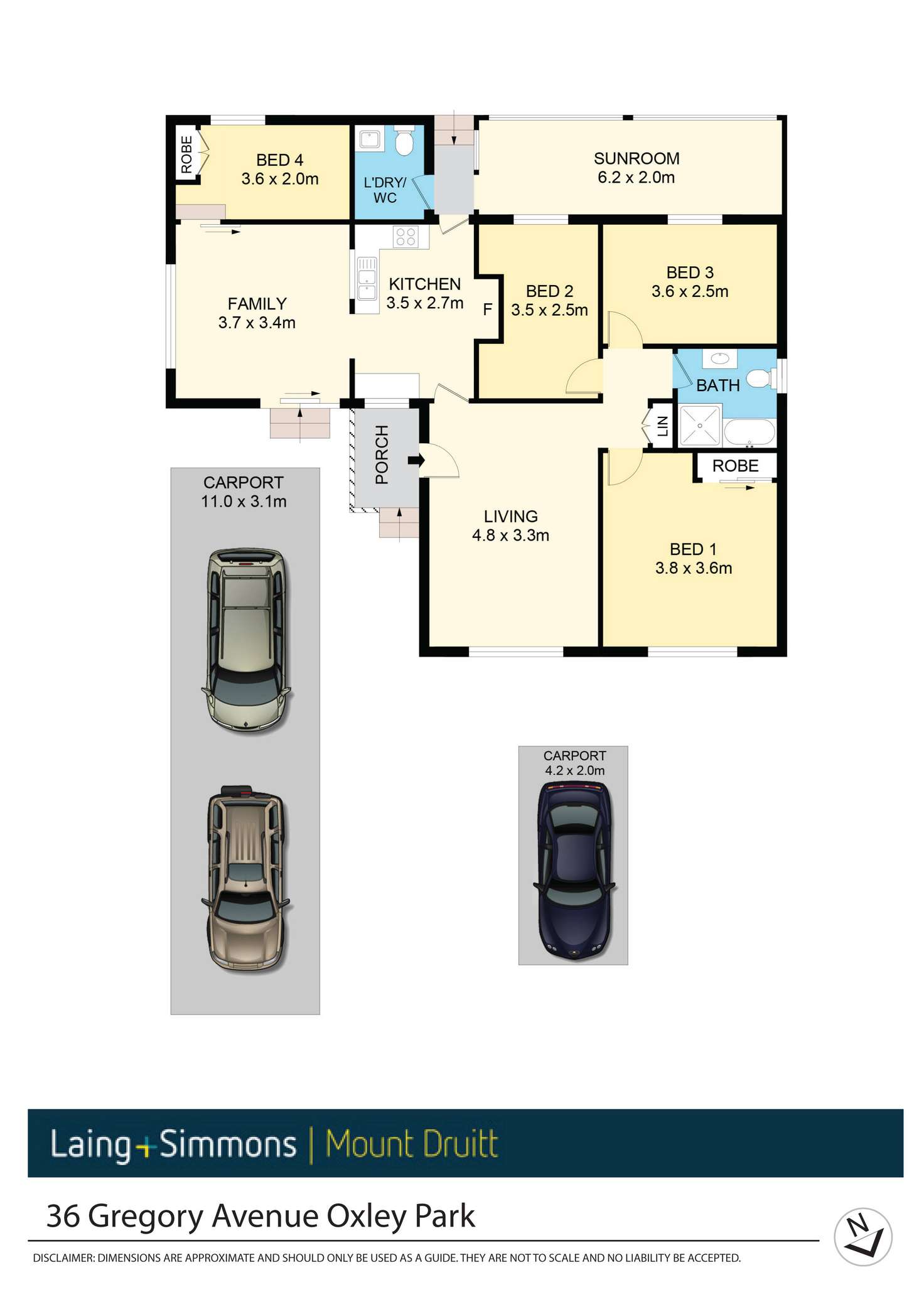 Floorplan of Homely house listing, 36 Gregory Avenue, Oxley Park NSW 2760