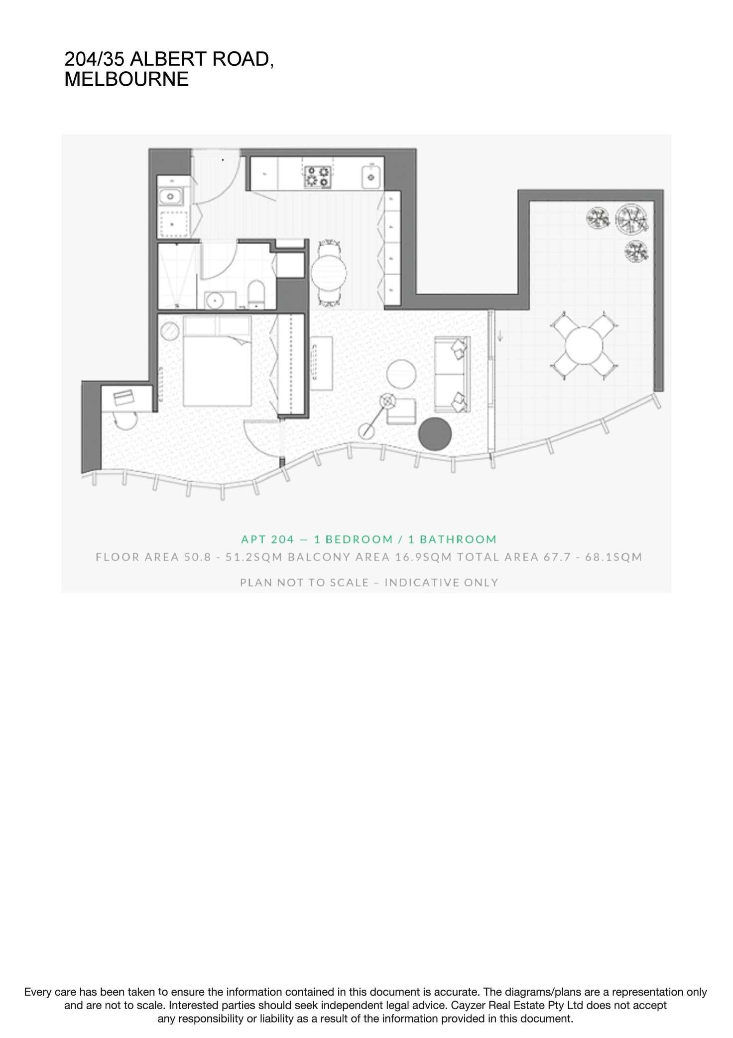 Floorplan of Homely apartment listing, 204/35 Albert Road, Melbourne VIC 3004