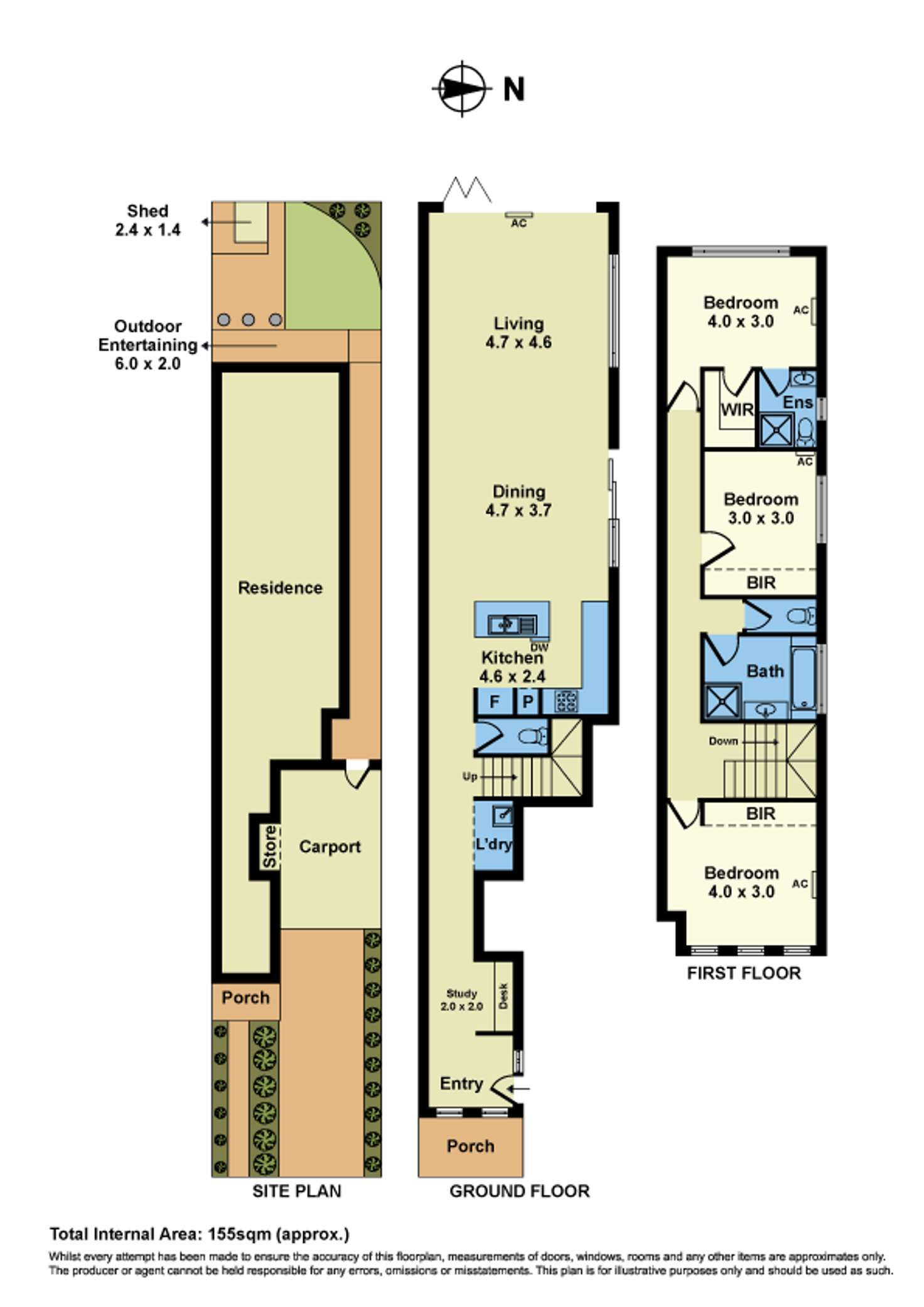 Floorplan of Homely house listing, 76 Kernot Street, South Kingsville VIC 3015