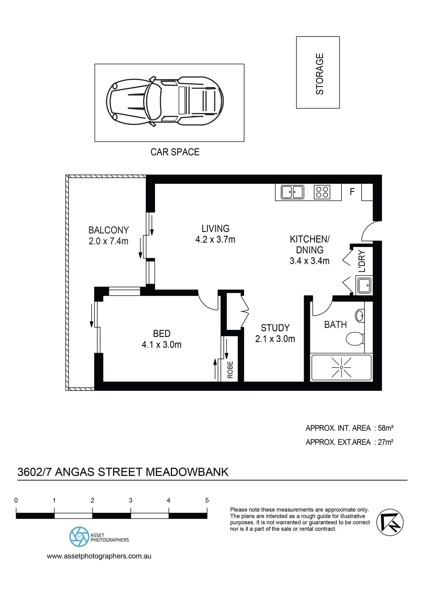 Floorplan of Homely apartment listing, 3602/7 Angas Street, Meadowbank NSW 2114