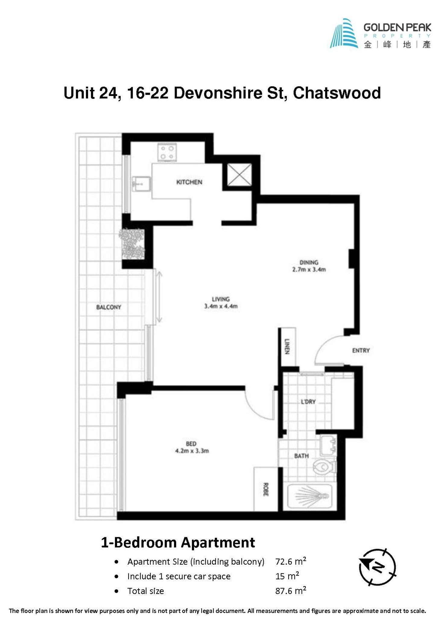 Floorplan of Homely apartment listing, 24/16-22 Devonshire Street, Chatswood NSW 2067