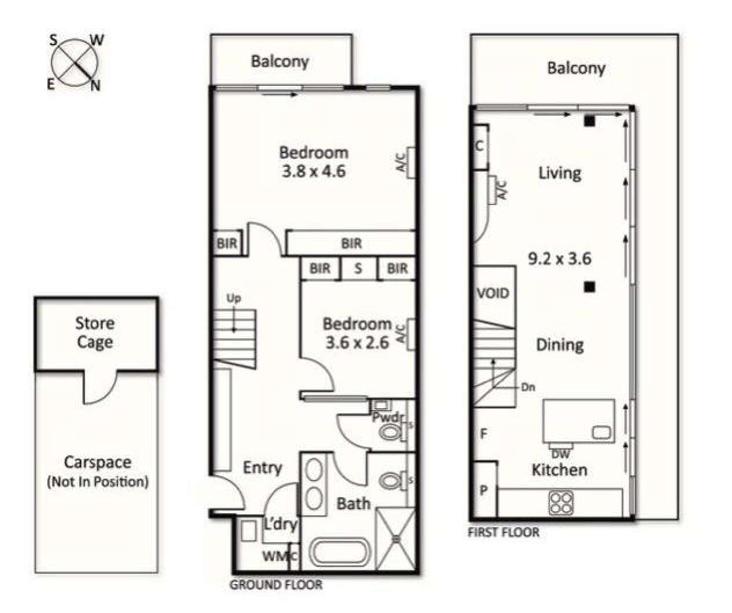 Floorplan of Homely apartment listing, 901/69-71 Stead Street, South Melbourne VIC 3205