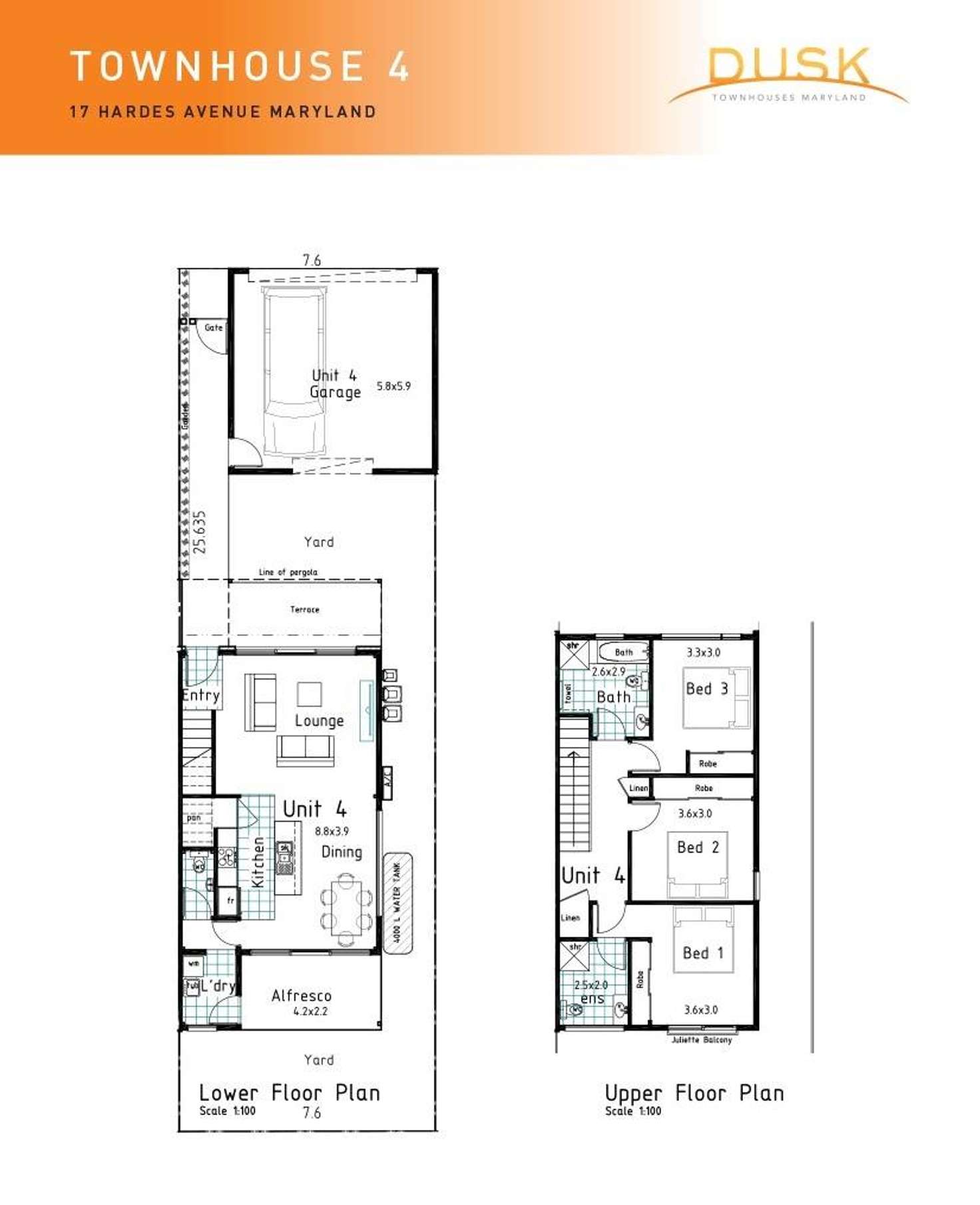 Floorplan of Homely townhouse listing, 4/17 Hardes Avenue, Maryland NSW 2287