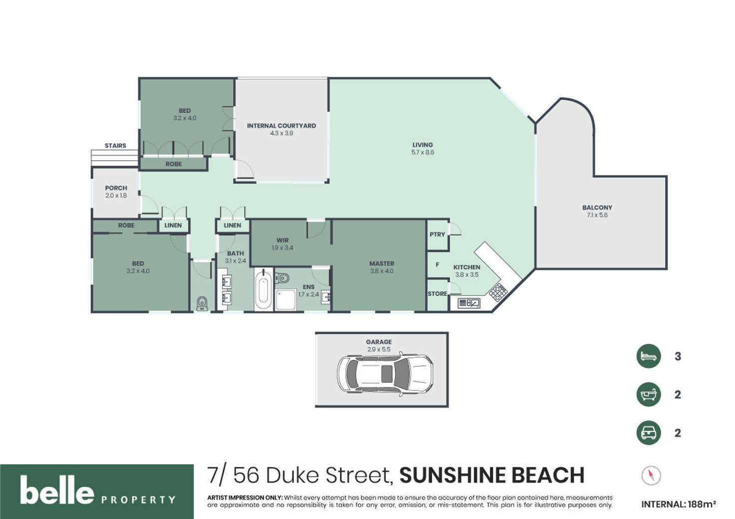 Floorplan of Homely apartment listing, 7/56 Duke Street, Sunshine Beach QLD 4567