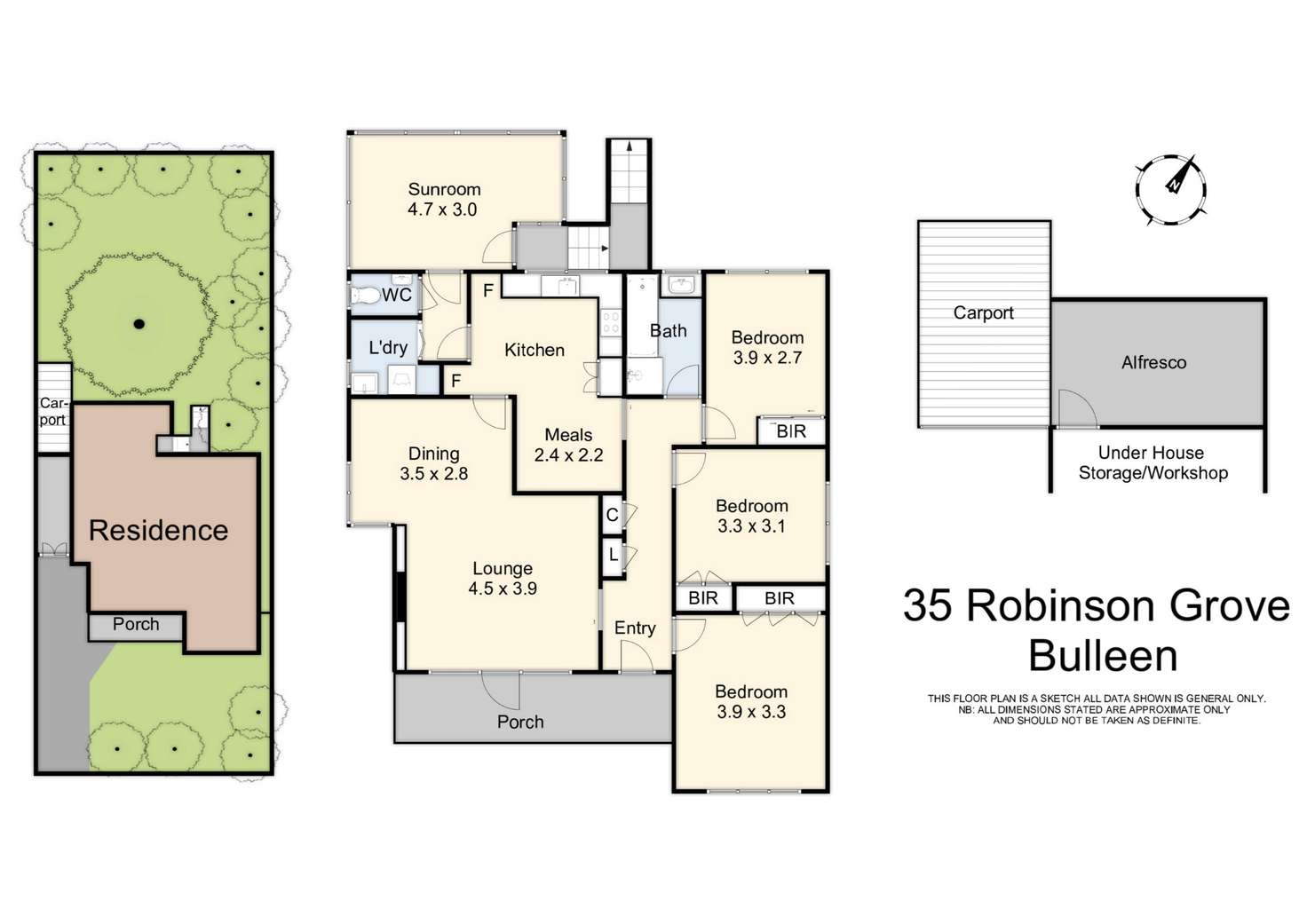 Floorplan of Homely house listing, 35 Robinson Grove, Bulleen VIC 3105