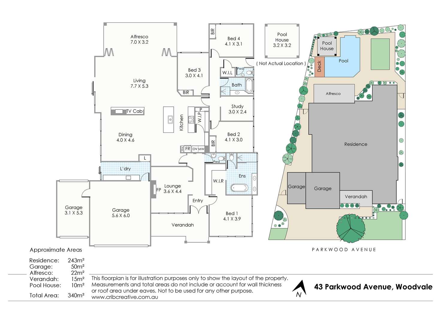 Floorplan of Homely house listing, 43 Parkwood Avenue, Woodvale WA 6026