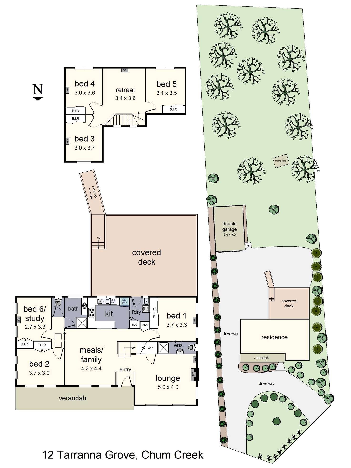 Floorplan of Homely house listing, 12 Tarranna Grove, Chum Creek VIC 3777