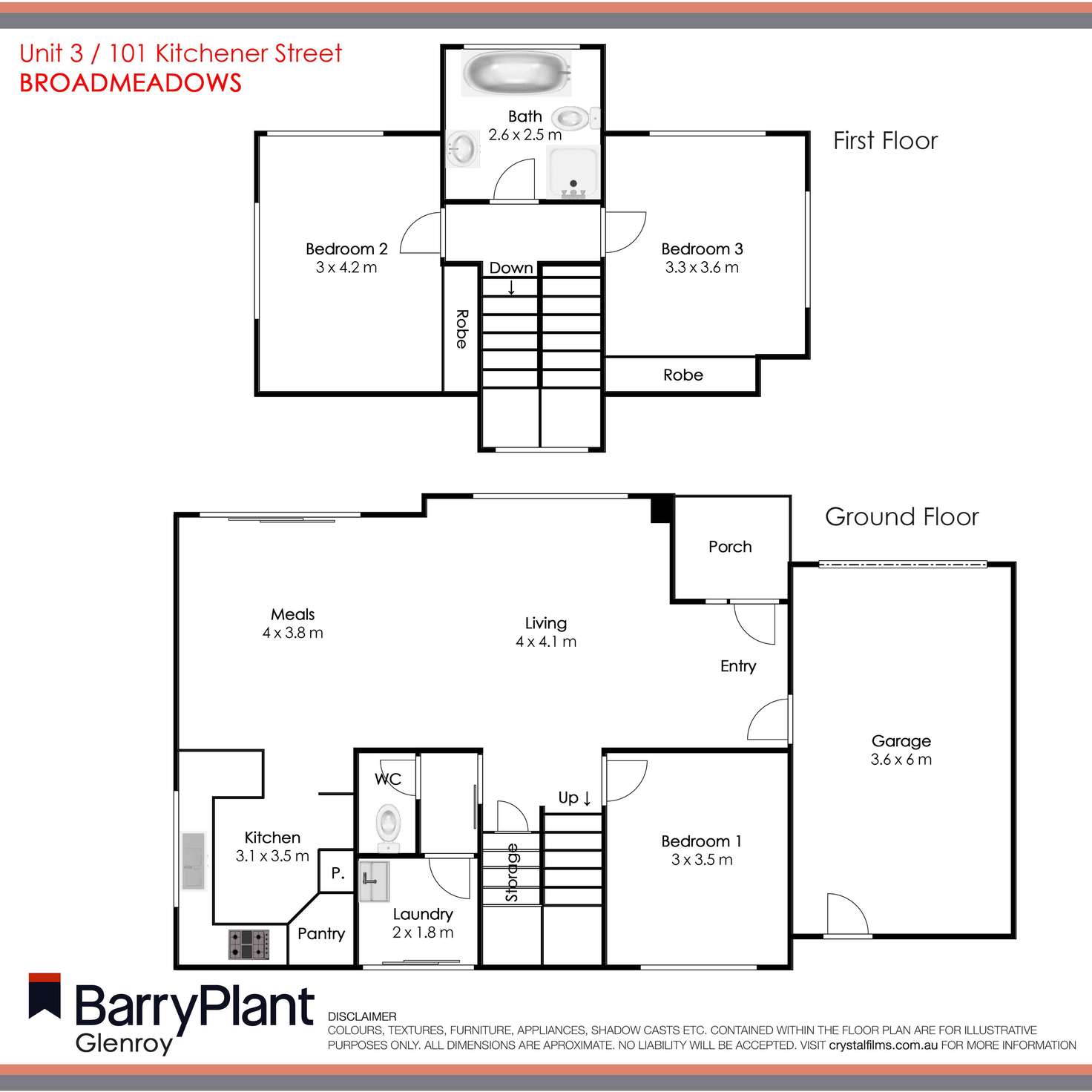 Floorplan of Homely unit listing, 3/101 Kitchener Street, Broadmeadows VIC 3047