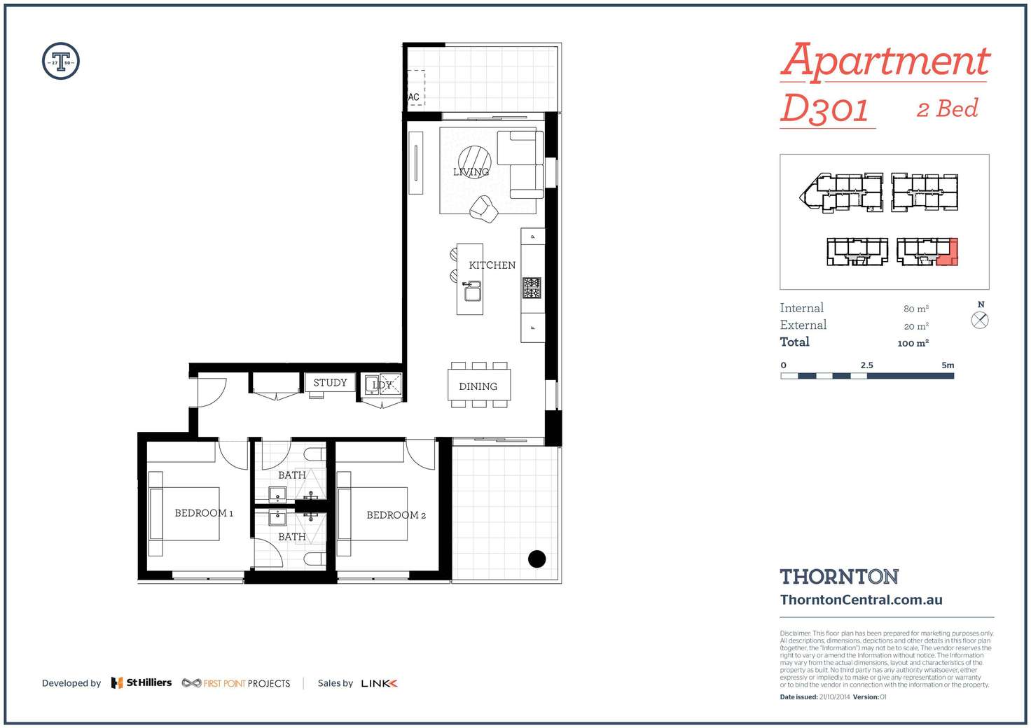 Floorplan of Homely apartment listing, 301/101D Lord Sheffield Circuit, Penrith NSW 2750