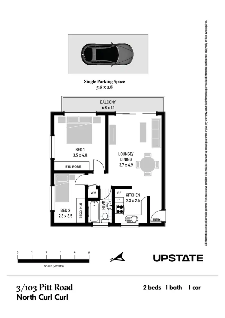Floorplan of Homely apartment listing, 3/103 Pitt Road, North Curl Curl NSW 2099