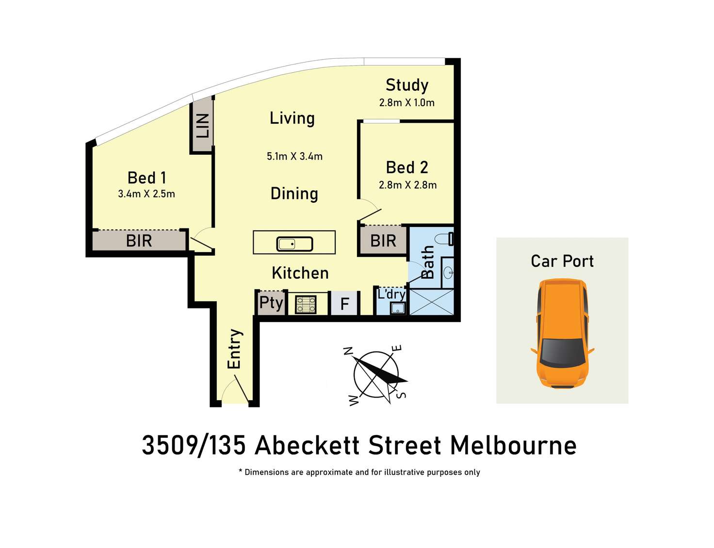 Floorplan of Homely apartment listing, 3509/135 Abeckett Street, Melbourne VIC 3000