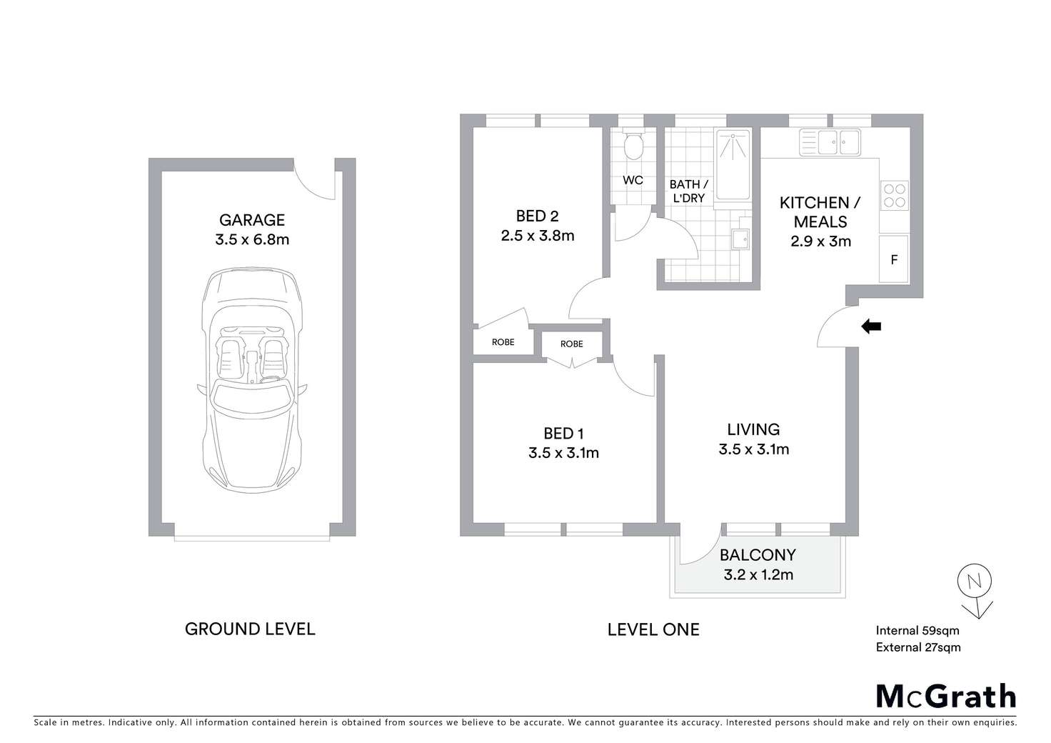 Floorplan of Homely apartment listing, 5/18 Kingsville Street, Kingsville VIC 3012