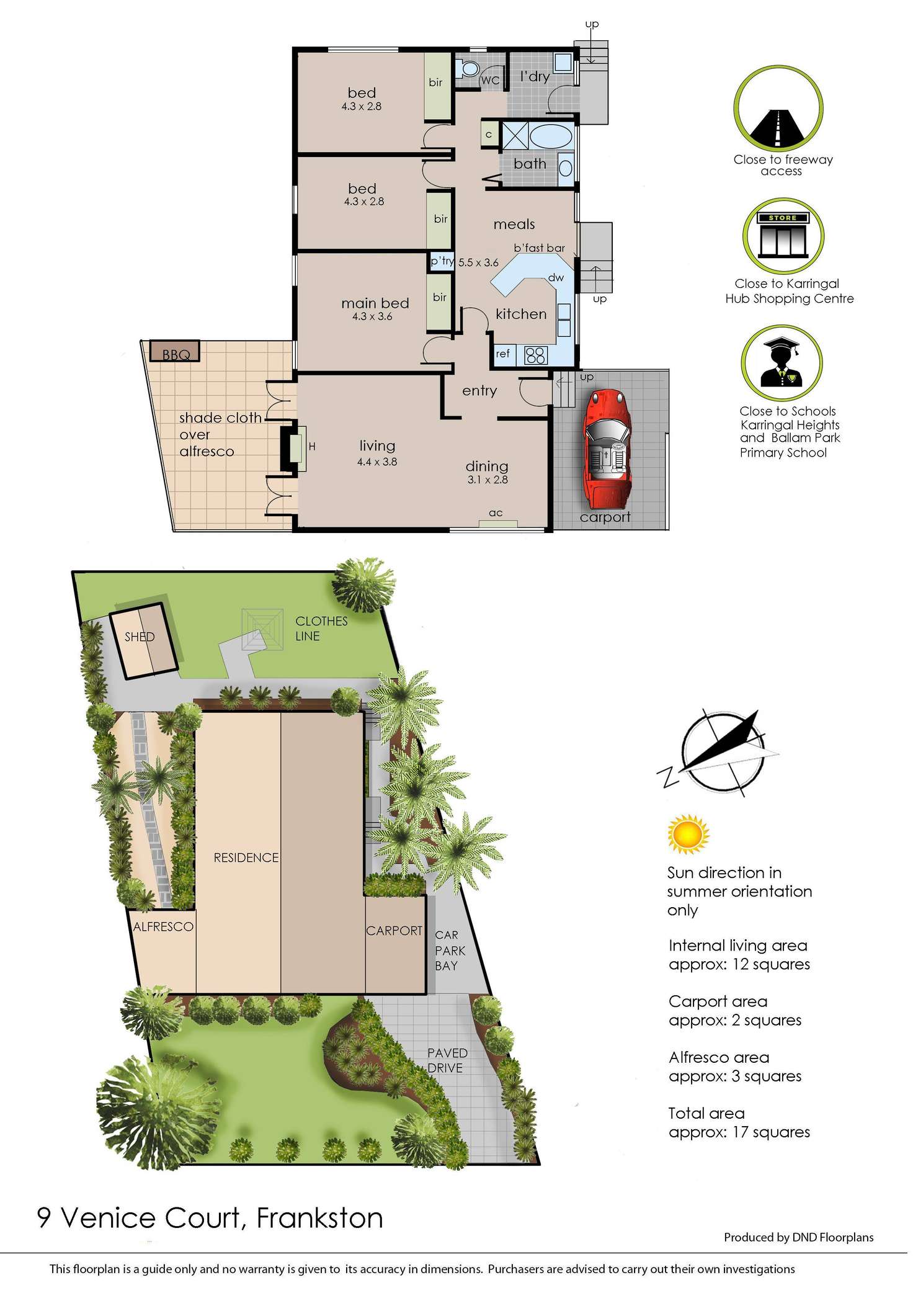 Floorplan of Homely house listing, 9 Venice Court, Frankston VIC 3199