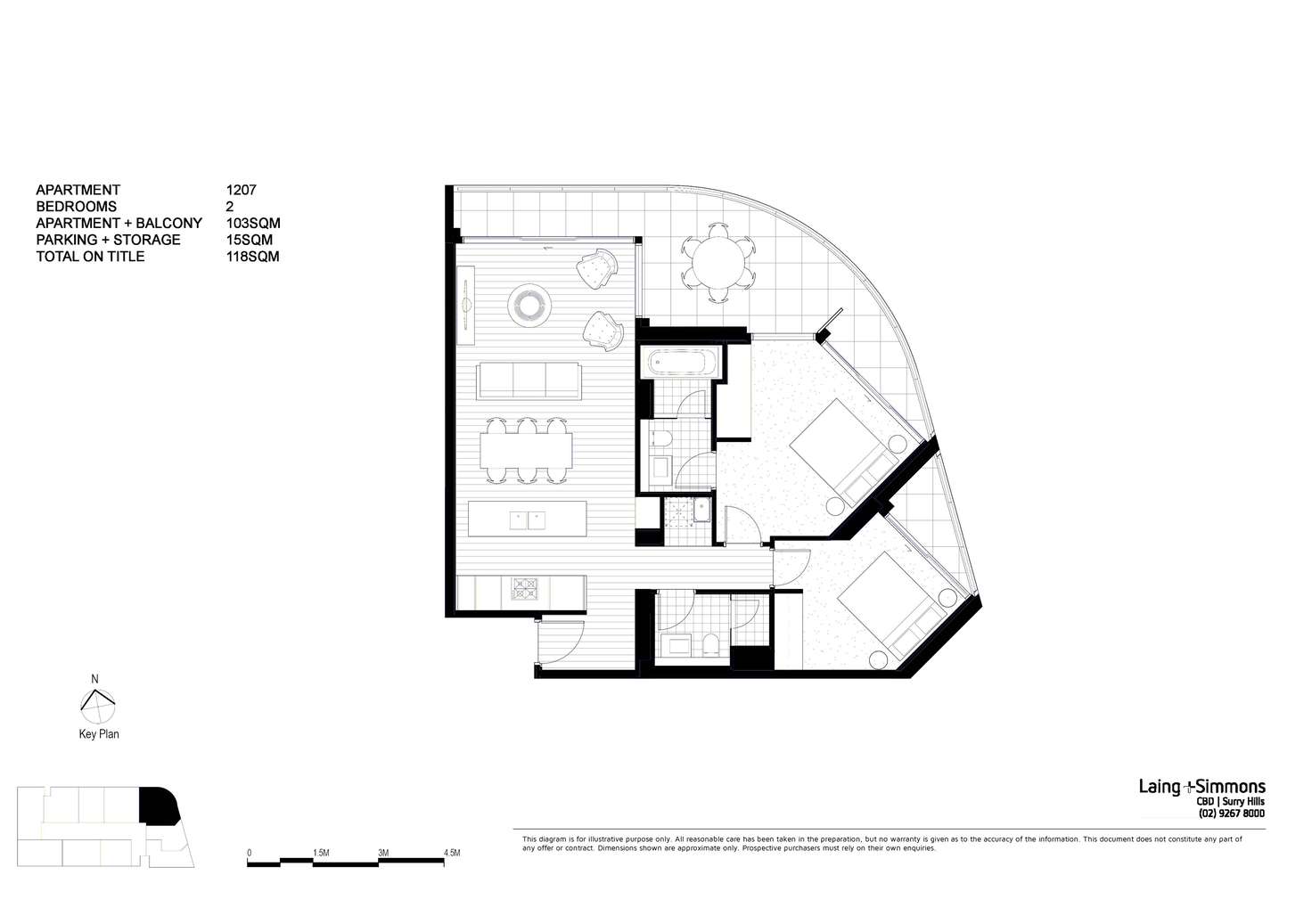 Floorplan of Homely apartment listing, 1207/81 Harbour Street, Haymarket NSW 2000