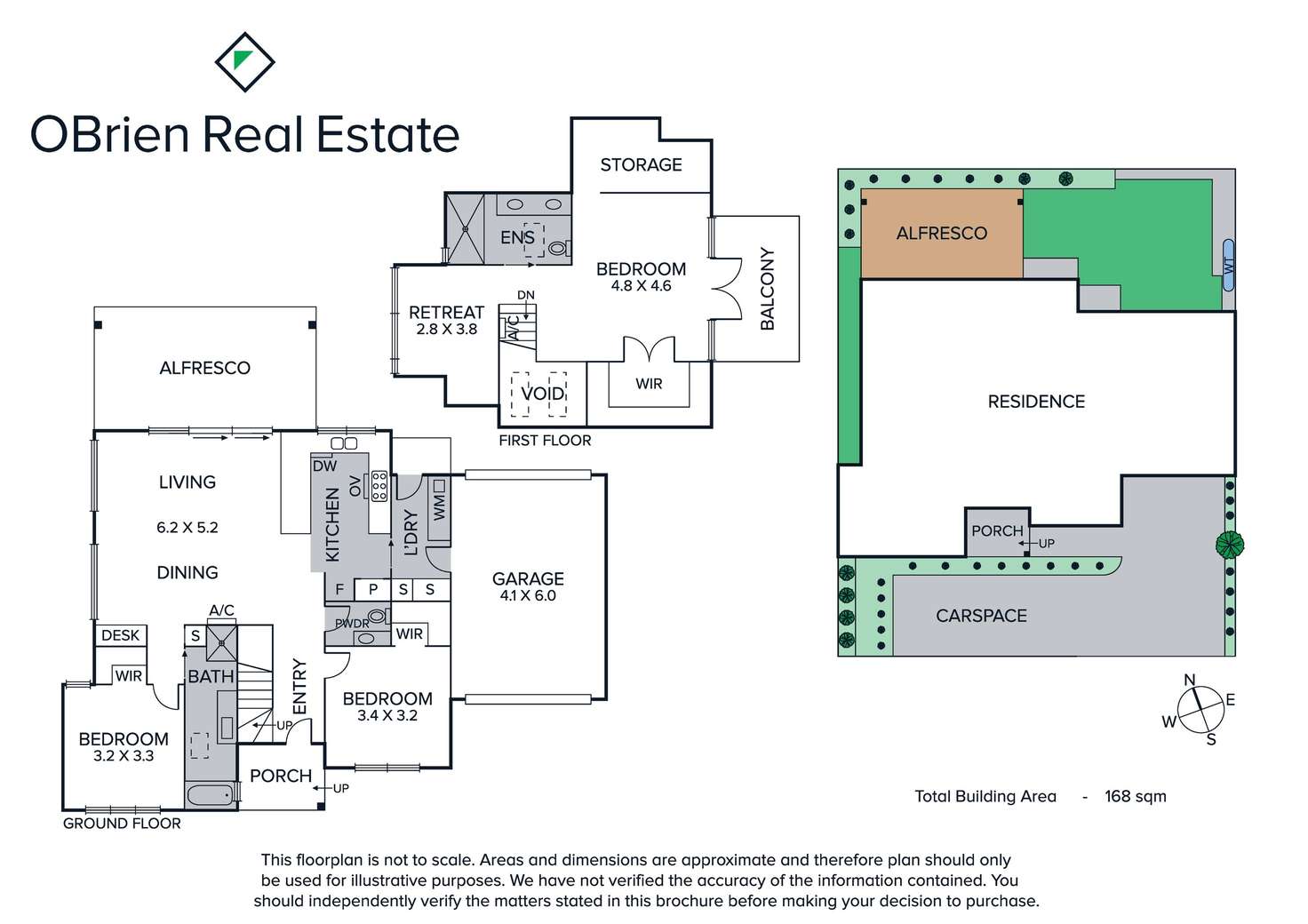 Floorplan of Homely townhouse listing, 2/61 White Street, Parkdale VIC 3195