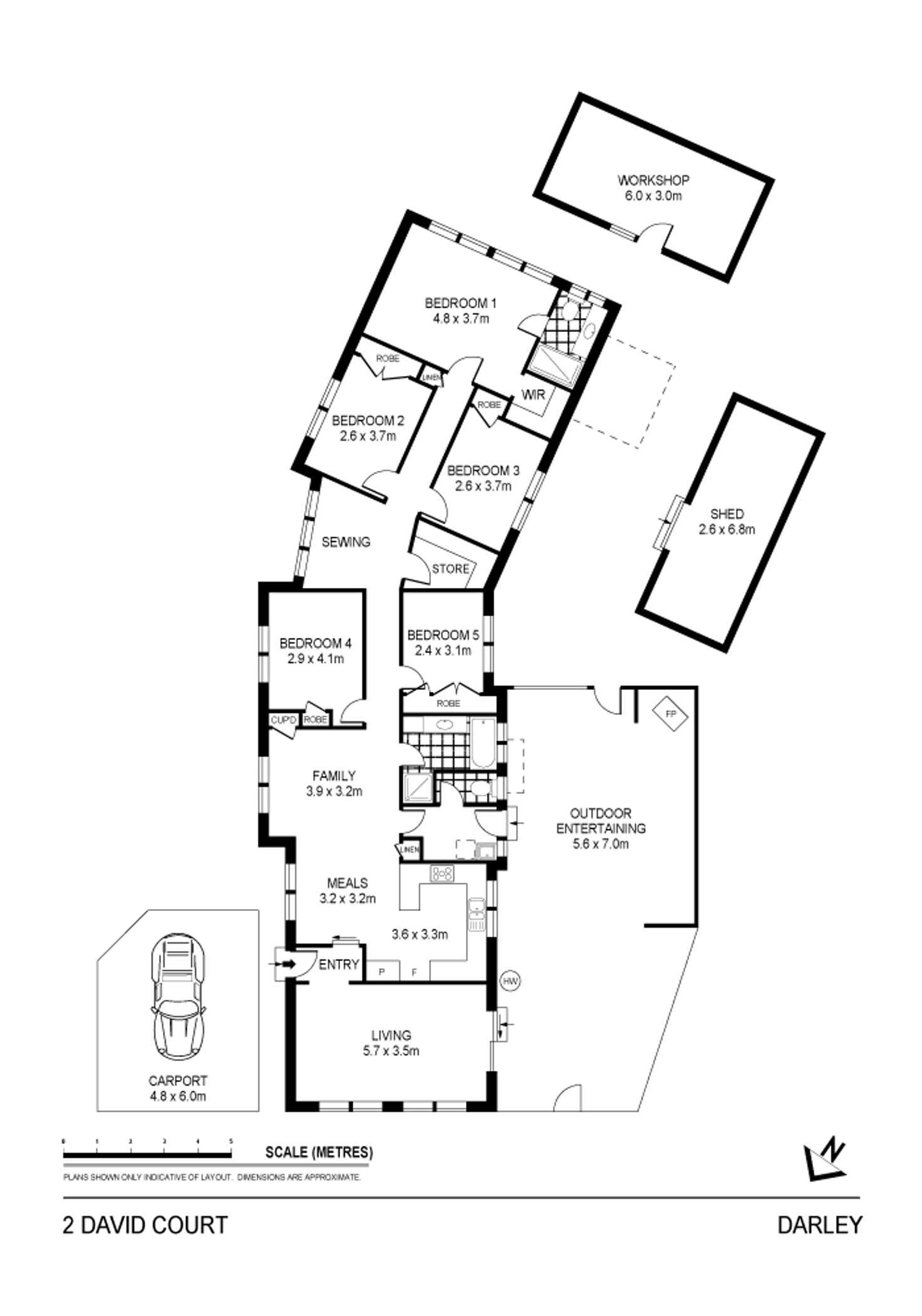 Floorplan of Homely house listing, 2 David Court, Darley VIC 3340