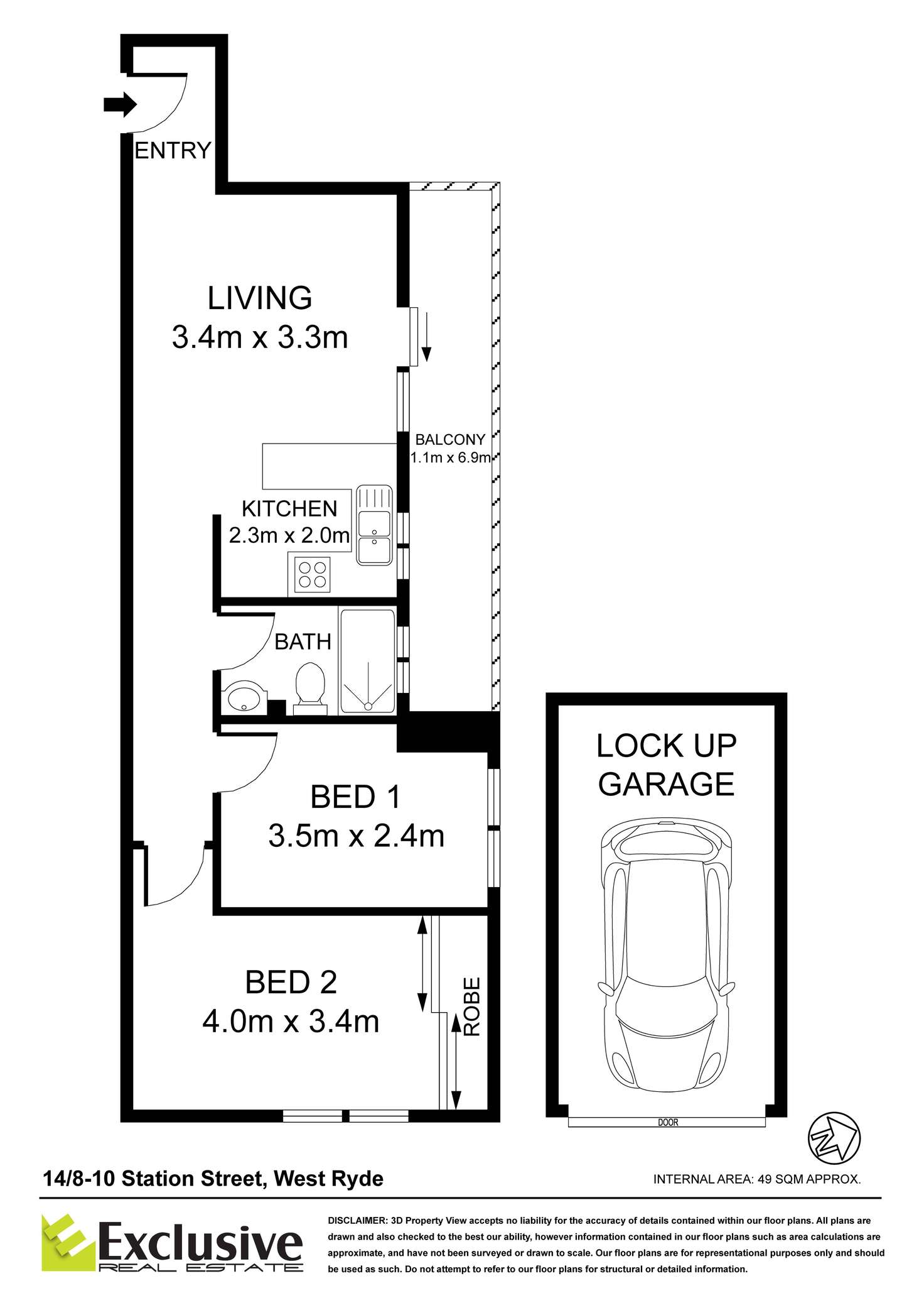 Floorplan of Homely unit listing, 14/8-10 Station Street, West Ryde NSW 2114