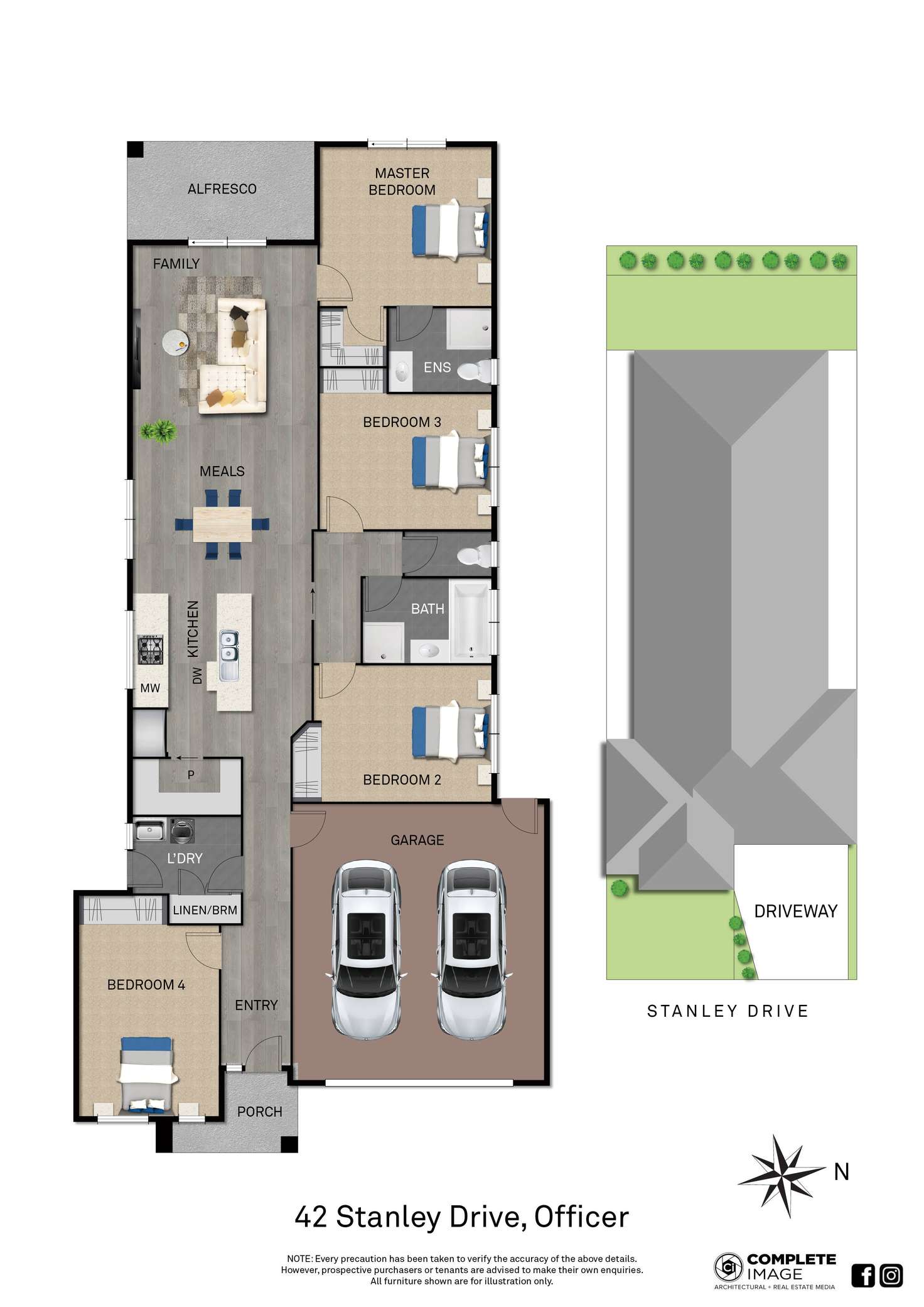 Floorplan of Homely house listing, 42 Stanley Drive, Officer VIC 3809