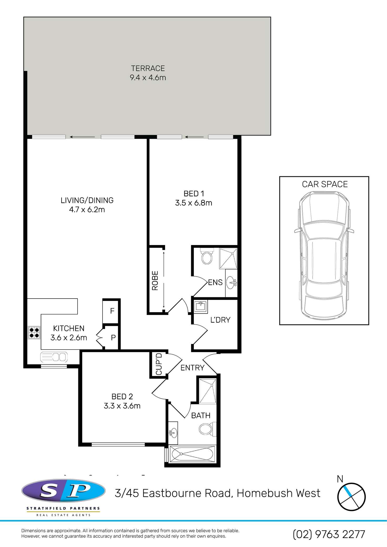 Floorplan of Homely apartment listing, 3/45 Eastbourne Road, Homebush West NSW 2140