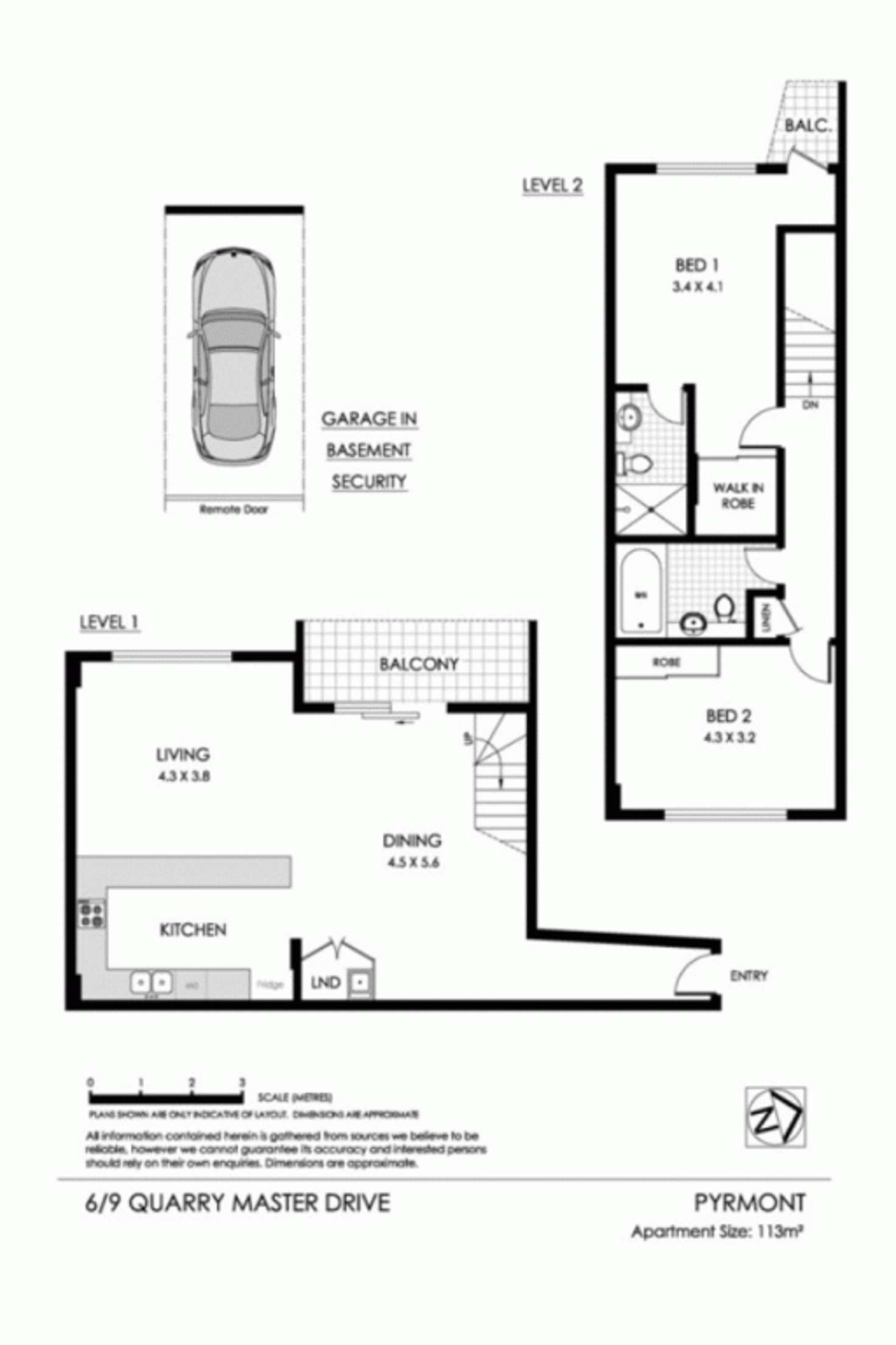 Floorplan of Homely unit listing, 6/9 Quarry Master Drive, Pyrmont NSW 2009