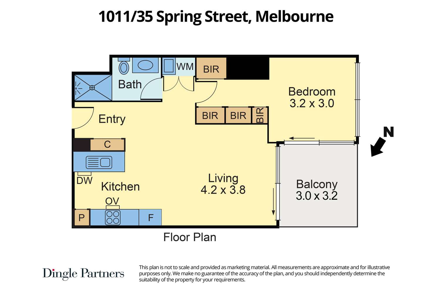 Floorplan of Homely apartment listing, 1011/35 Spring Street, Melbourne VIC 3000